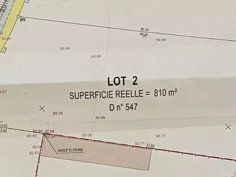 Terrain, 810 m²