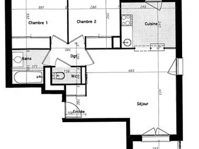 Appartement, 56 m²