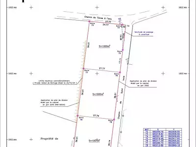 Terrain, 1 000 m²