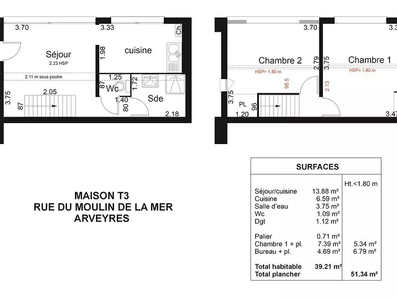 Maison, 39,21 m²