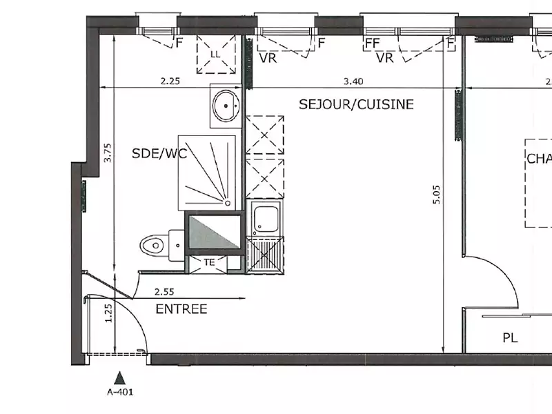 Appartement, 42,5 m²