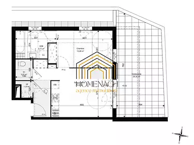 Appartement, 44,91 m²
