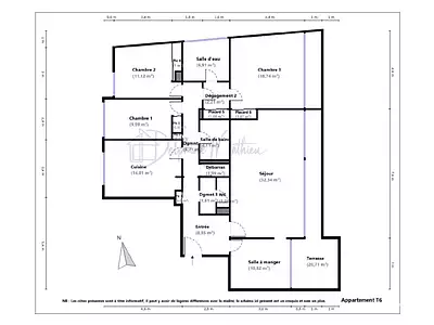 Appartement, 134 m²