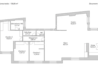 Appartement, 135,05 m²