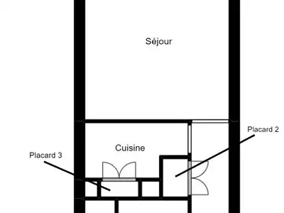 Appartement, 28,7 m²
