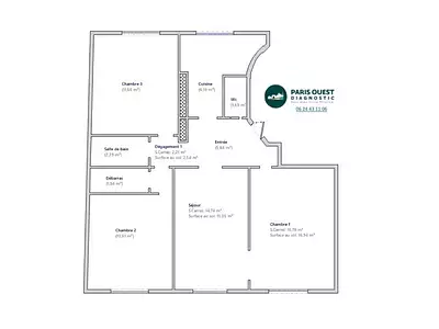 Appartement, 87,23 m²