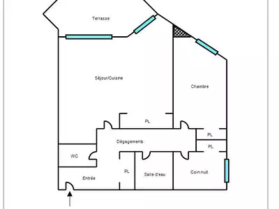 Appartement, 47 m²