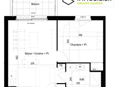 Appartement, 40,93 m²