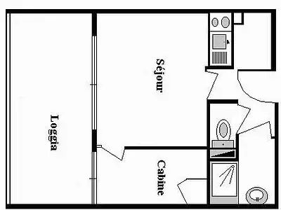 Appartement, 22,15 m²