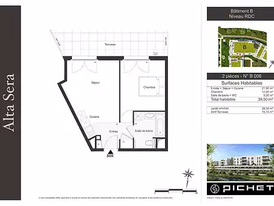 Appartement, 39,5 m²