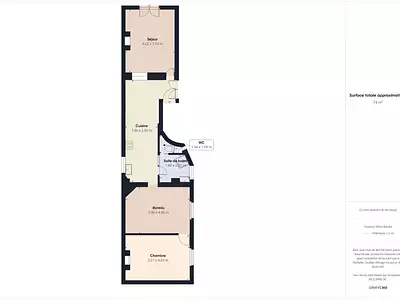 Appartement, 75,04 m²