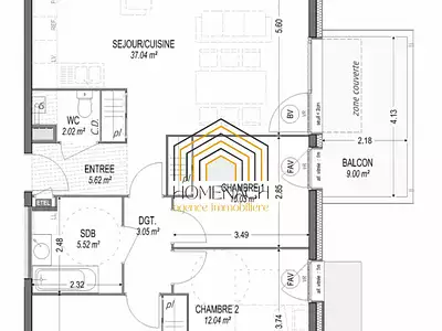 Appartement, 85,38 m²