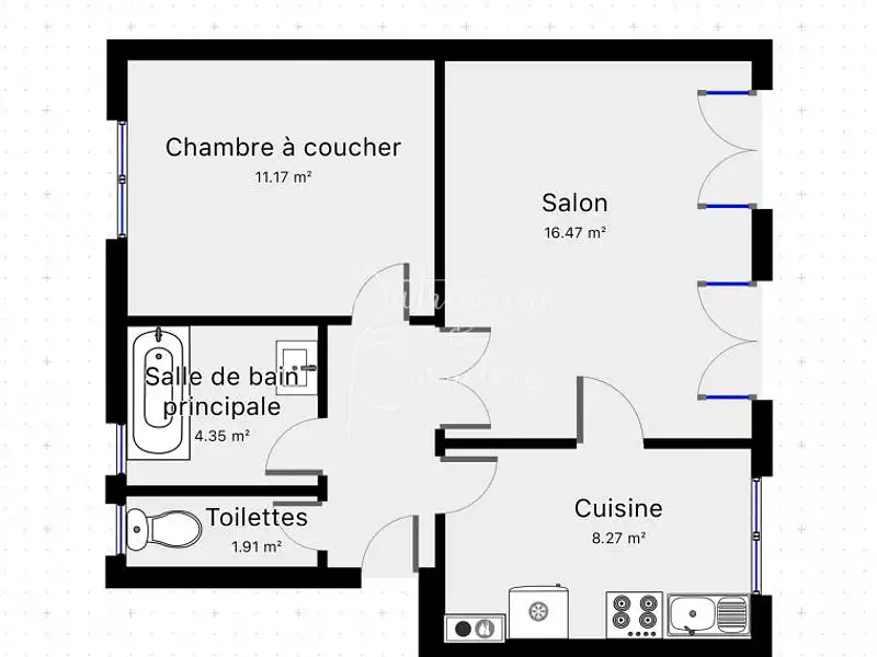 Appartement, 45 m²
