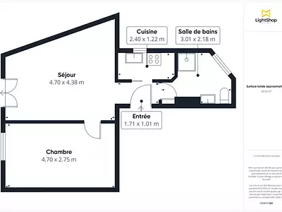 Appartement, 40 m²