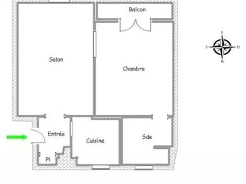 Appartement, 45,37 m²