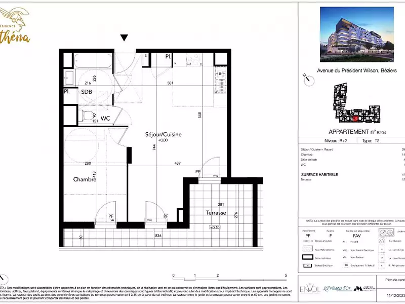 Appartement, 47 m²