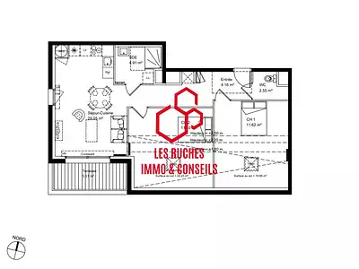 Appartement, 64 m²