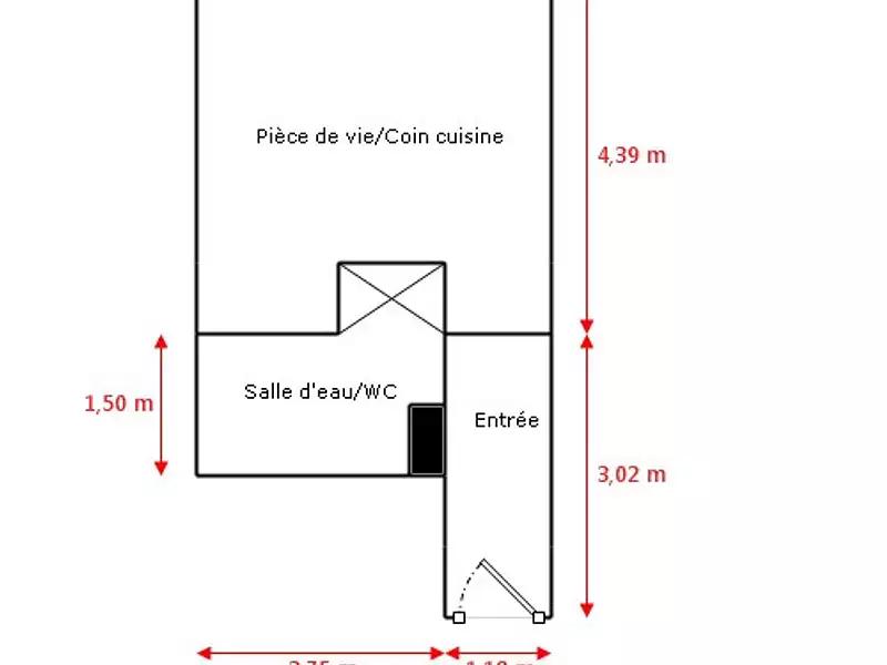 Appartement, 24 m²