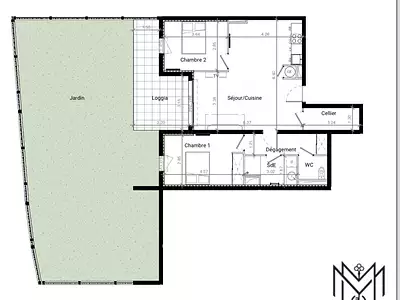 Appartement, 74 m²
