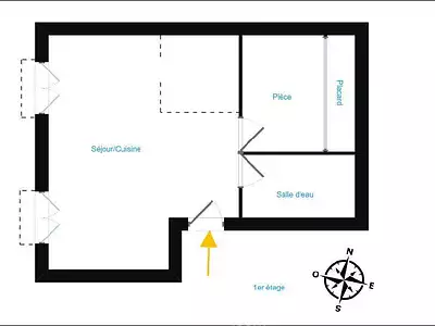 Appartement, 33,89 m²