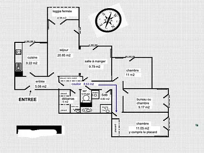 Appartement, 95 m²