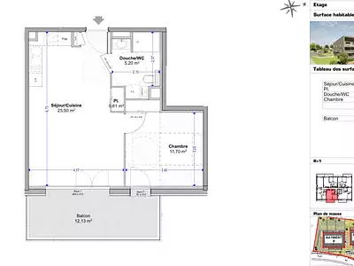 Appartement, 43 m²