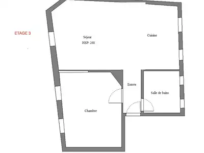 Appartement, 35 m²