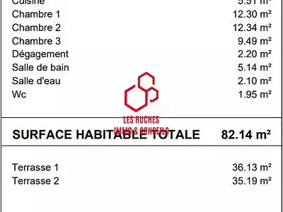 Appartement, 82,14 m²