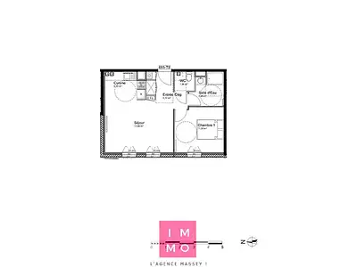 Appartement, 45,86 m²