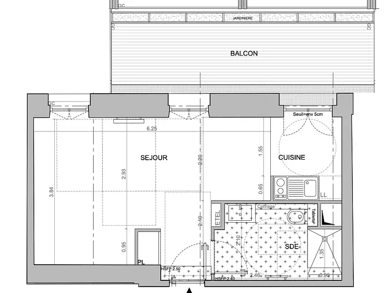 Appartement, 32,9 m²