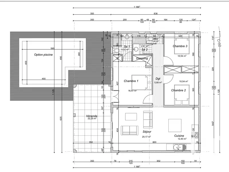 Terrain, 558 m²