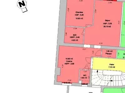 Appartement, 56 m²