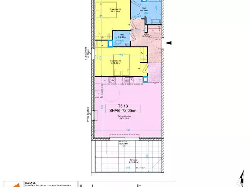 Appartement, 72 m²