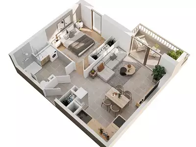 Appartement, 50 m²