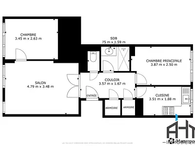Appartement, 52,47 m²
