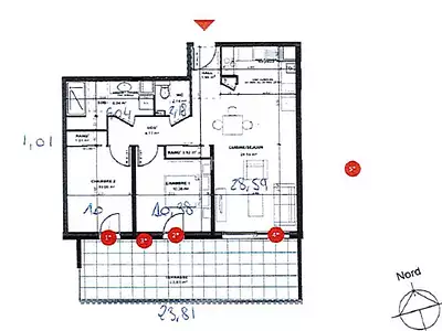 Appartement, 65 m²