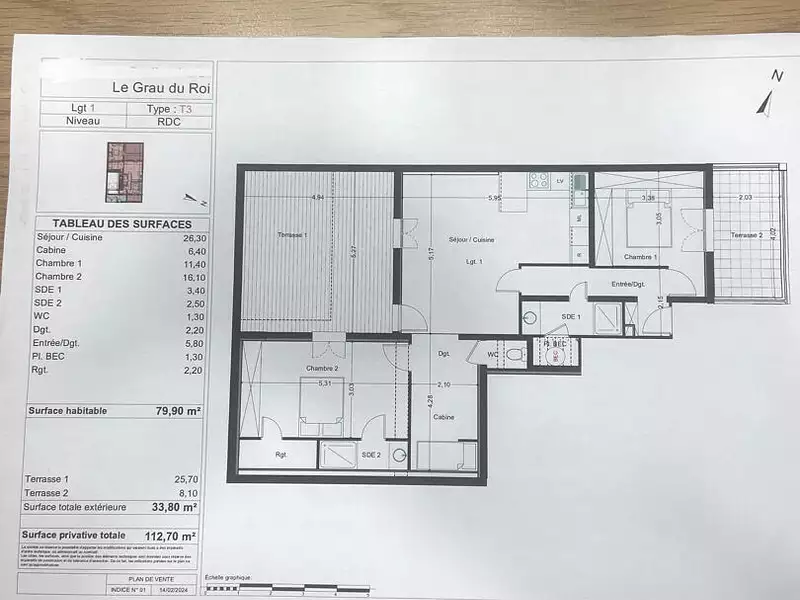 Appartement, 79,9 m²