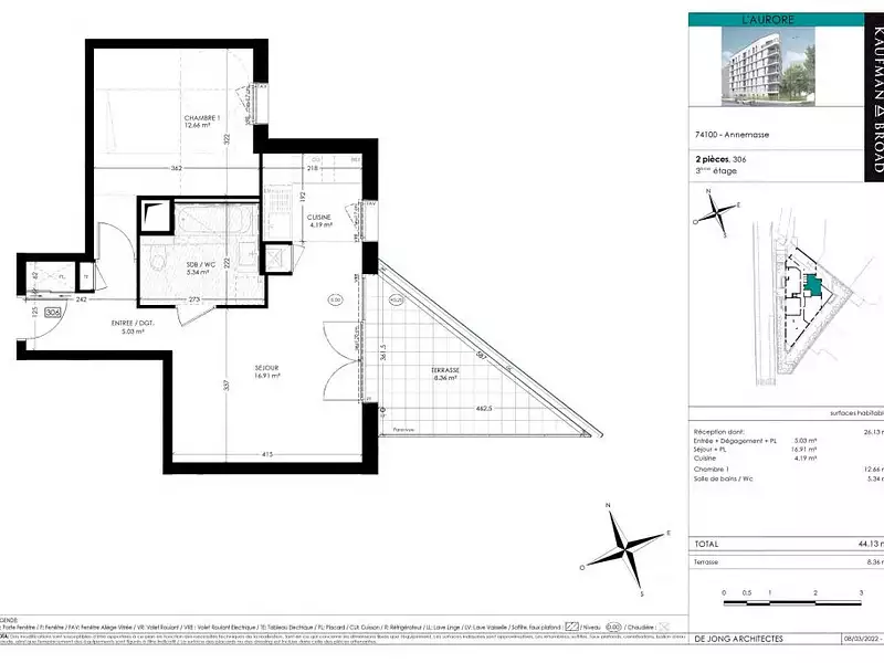 Appartement, 44,13 m²