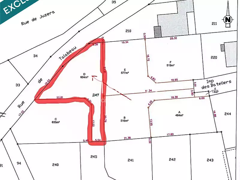 Terrain, 604 m²