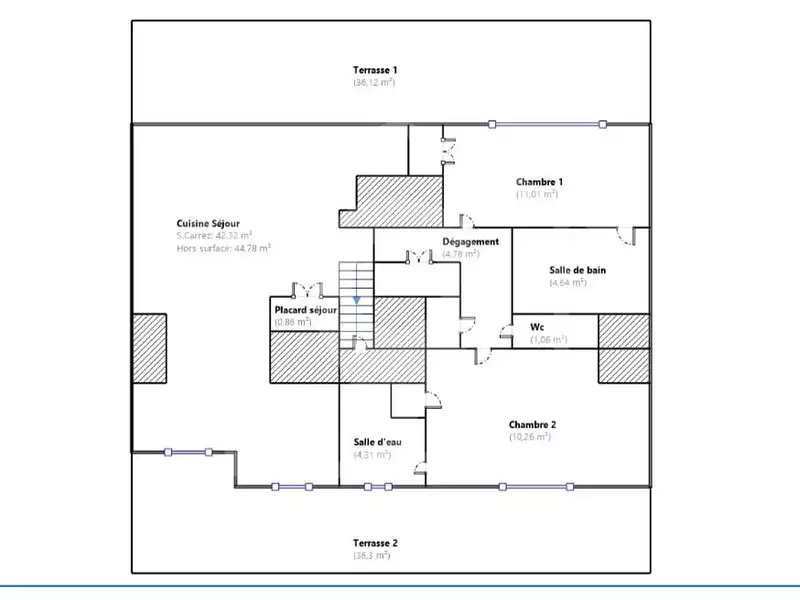 Appartement, 82 m²