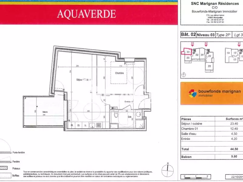 Appartement, 44 m²
