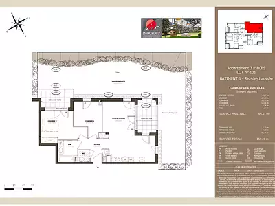 Appartement, 64,55 m²