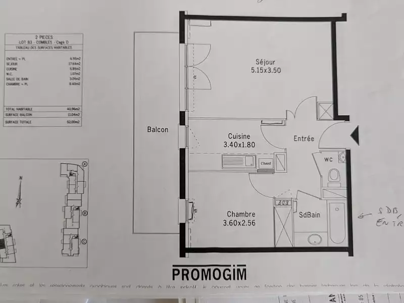Appartement, 41 m²