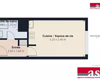 Appartement, 26,73 m²