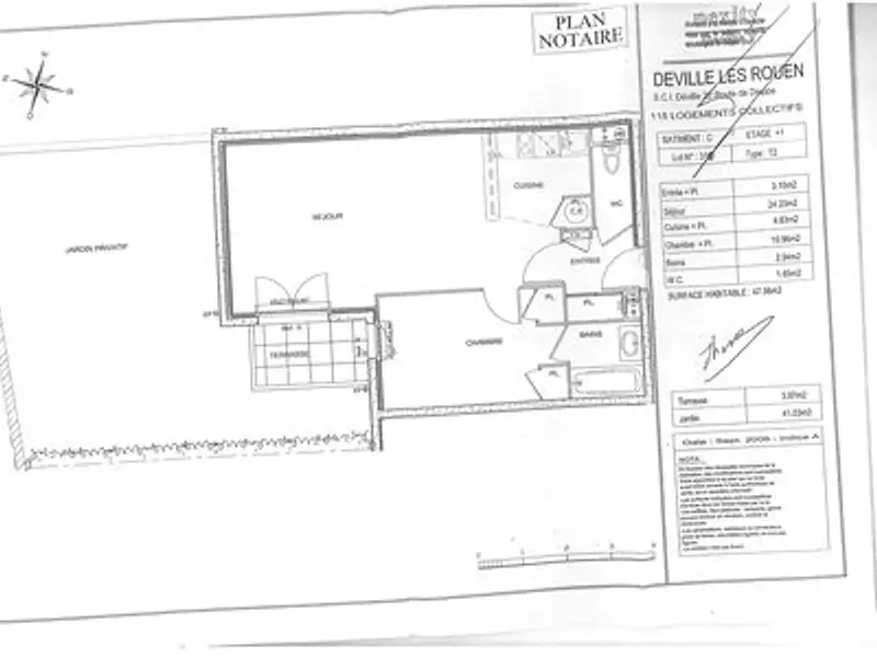 Appartement, 47,56 m²