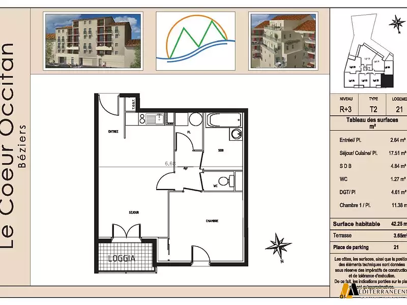 Appartement, 41,64 m²