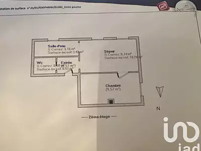 Appartement, 23 m²