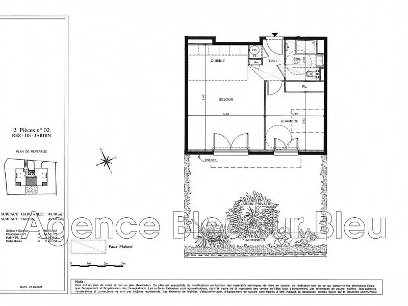 Appartement, 49,7 m²