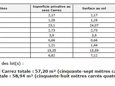 Appartement, 57,2 m²