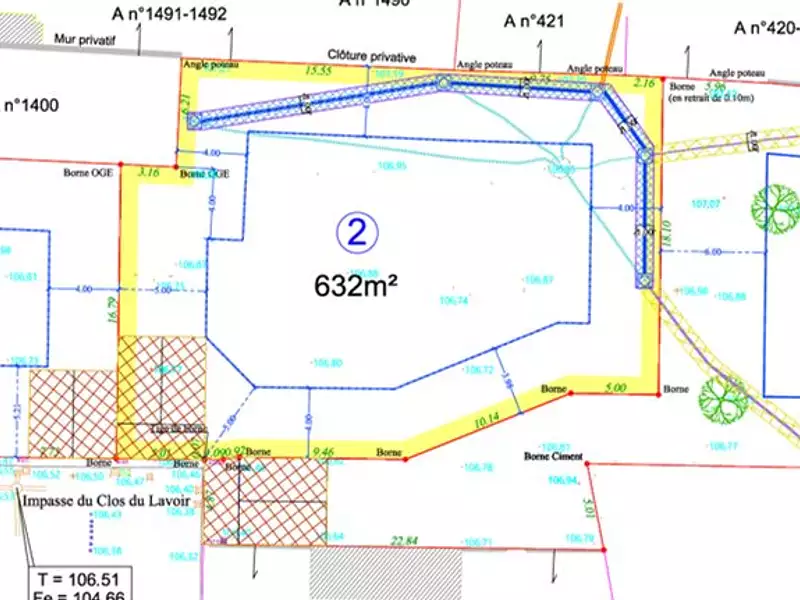 Terrain, 630 m²